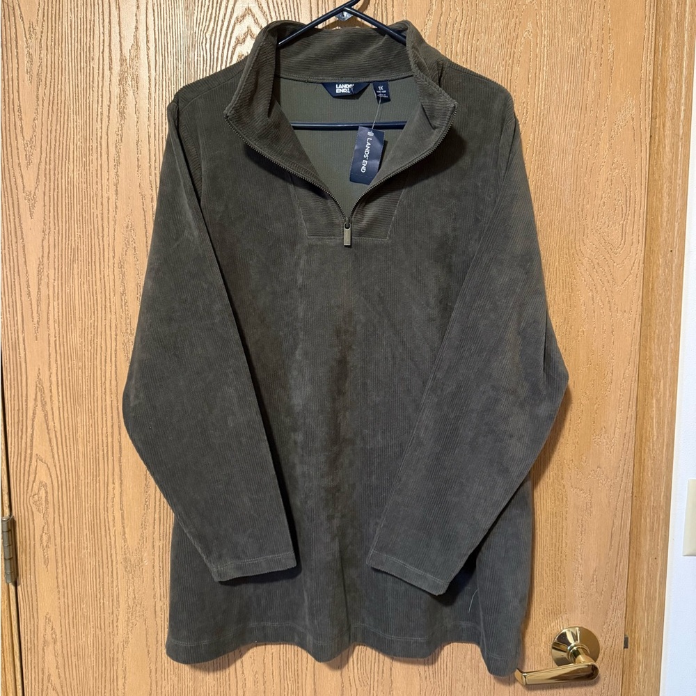 Lands' End NWT Forest Green Women's Quarter-Zip